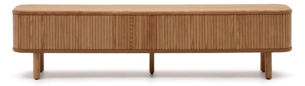 TV stolek v dekoru jasanu v přírodní barvě 200x50x40 cm Mailen – Kave Home