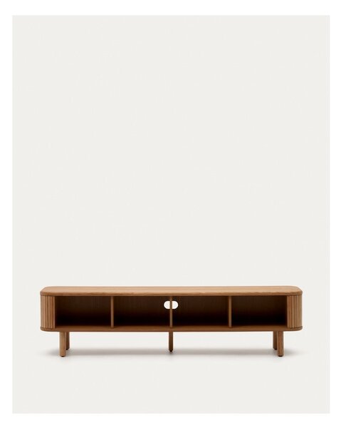 TV stolek v dekoru jasanu v přírodní barvě 200x50x40 cm Mailen – Kave Home