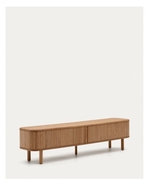 TV stolek v dekoru jasanu v přírodní barvě 200x50x40 cm Mailen – Kave Home