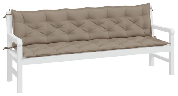 Podušky na zahradní lavici 2ks taupe 200x50x3cm oxfordská látka