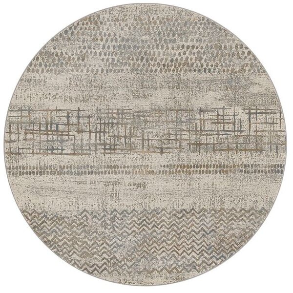 Breno Kusový koberec ARGENTUM kruh 63857/9293, 240x240 cm, Béžová/Vícebarevné