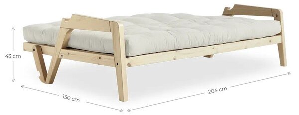 Manšestrová rozkládací pohovka v hořčicovo-hnědé barvě 204 cm Grab Clear – Karup Design