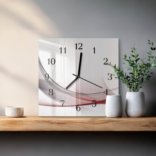 Skleněné hodiny na stěnu Abstrakce zskc-30x30-00174140