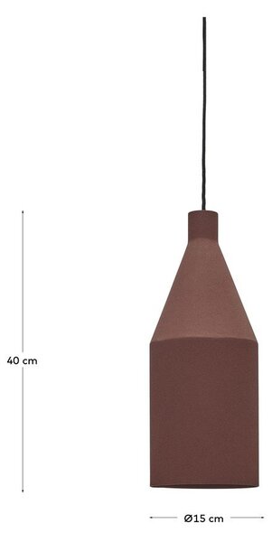 Závěsné svítidlo v terakotové barvě s kovovým stínidlem ø 15 cm Peralta – Kave Home