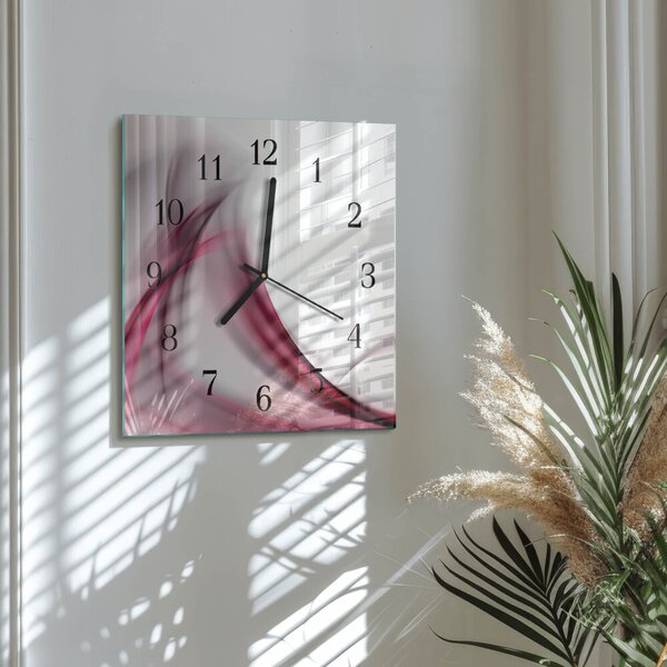 Skleněné hodiny na stěnu Abstraktní čáry zskc-30x30-00174152