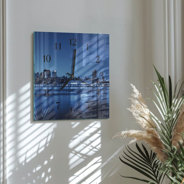 Skleněné hodiny na stěnu Horizont zskc-30x30-00174153