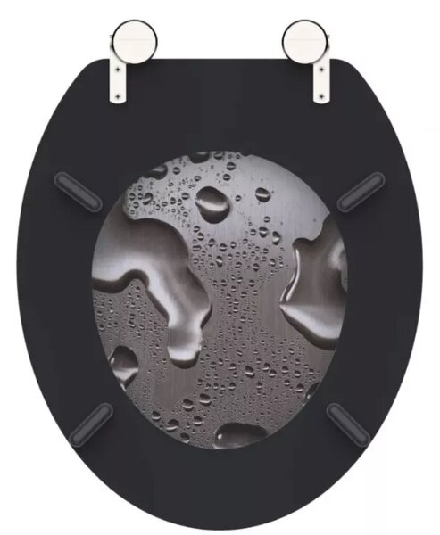 WC sedátko Schütte GREY STEEL | MDF, bez Soft Close