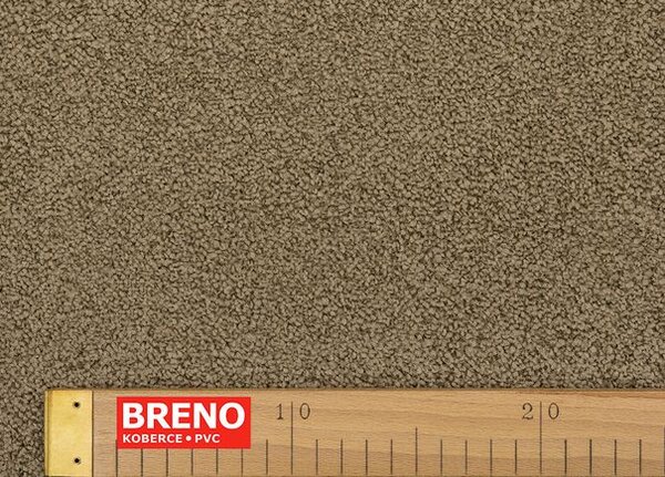 Breno Metrážový koberec RHYTHM 190, šíře 400 cm, Béžová/Hnědá