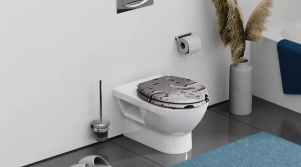 WC sedátko Schütte GREY STEEL | MDF, bez Soft Close
