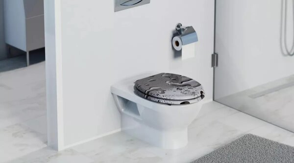 WC sedátko Schütte GREY STEEL | MDF, bez Soft Close