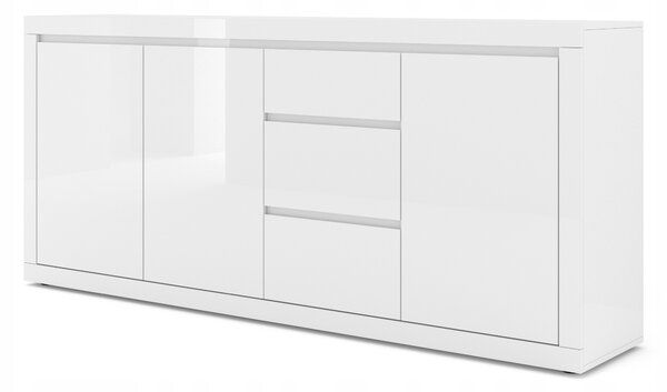 Komoda Bim Furniture 195 x 40 x 89 Cm bílý lesk