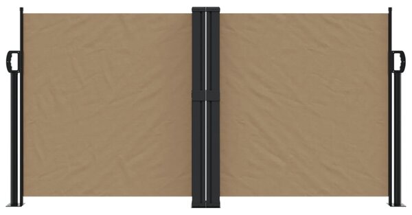 Zatahovací boční markýza taupe 120 x 600 cm