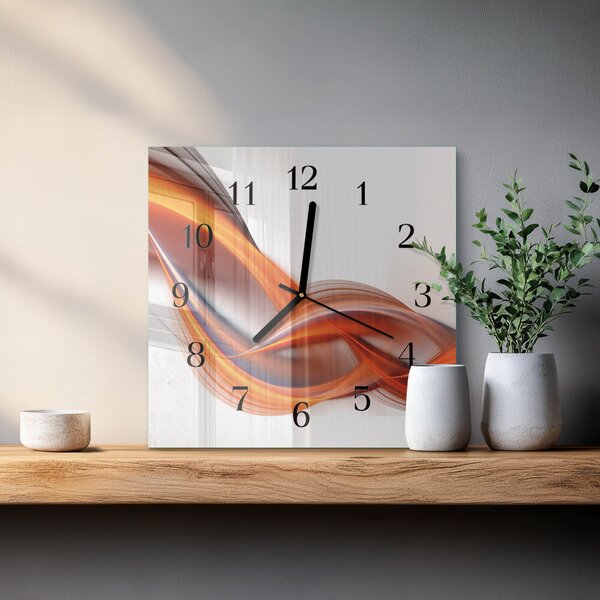 Skleněné hodiny na stěnu Abstraktní kouř zskc-30x30-00174245