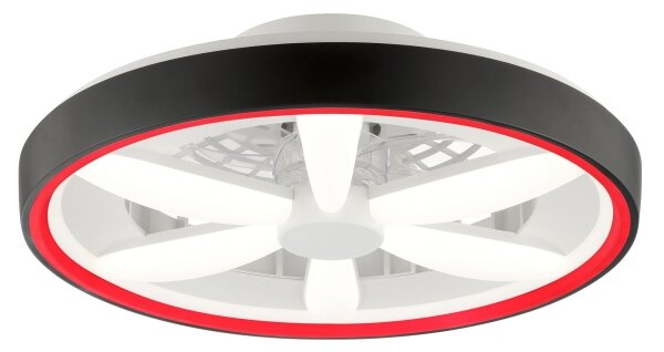 Brilliant - LED RGBW Stropní ventilátor se světlem GAIANO LED/48W/230V černá +DO