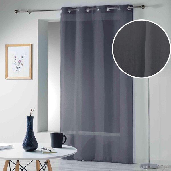 Antracitová záclona 140x280 cm Telma – douceur d'intérieur