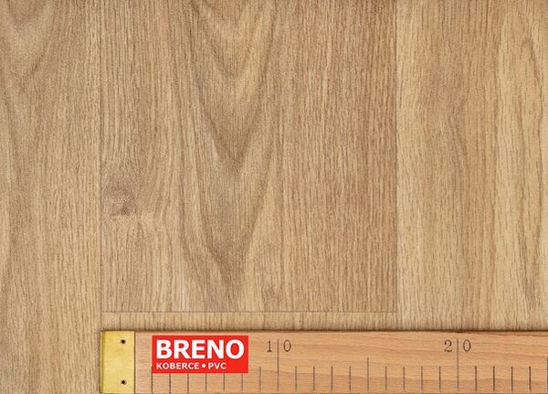 Breno PVC ECOTEX Copenhagen 554 – světlé dřevo, šíře 300 cm
