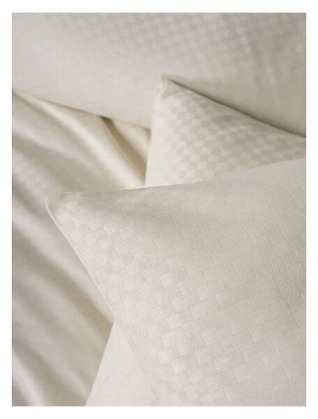 Béžové povlečení na jednolůžko z bavlny Renforcé 140x200 cm Checkered – Mila Home Luxury