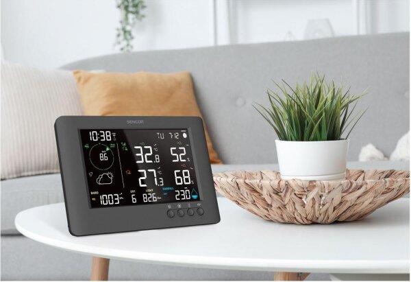 Sencor - Profes. meteostanice s LCD displejem a budíkem 5V/1xCR2032 + 3xAA Wi-Fi