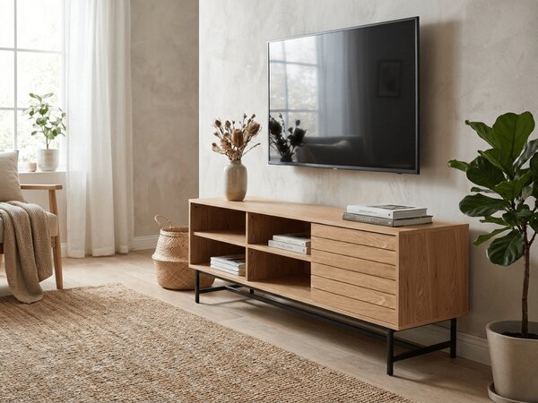 TV stolek VALMOR 140x40 cm, dekor dub