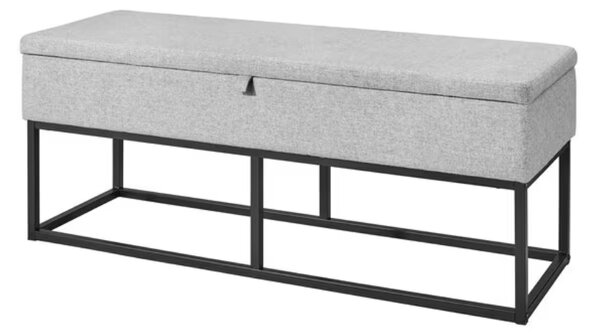 Lavice s úložným prostorem TAURO 112x48 cm, šedá