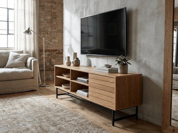TV stolek VALMOR 140x40 cm, dekor dub