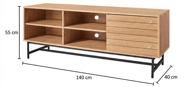 TV stolek VALMOR 140x40 cm, dekor dub