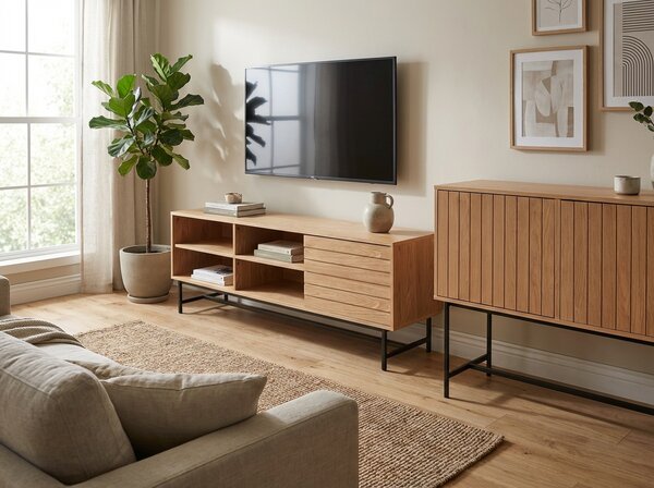 TV stolek VALMOR 140x40 cm, dekor dub