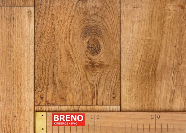 Breno PVC MAXIMA EKO Bando 051 (482-02) – hnědé dřevo, šíře 300 cm
