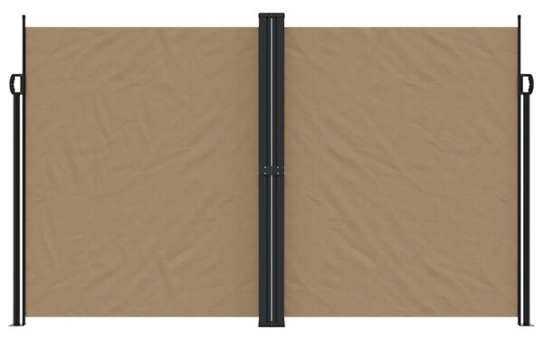 Zatahovací boční markýza taupe 200 x 1 000 cm