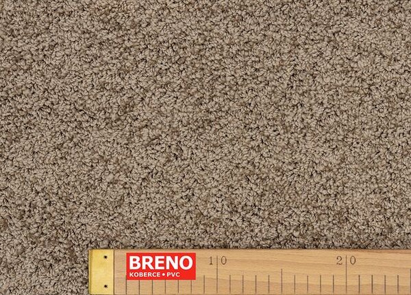 Breno Metrážový koberec MABELIE 93, šíře 400 cm, Hnědá/Béžová