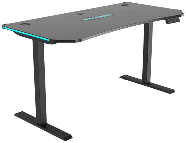 HERNÍ STŮL, černá, 140/70/73-118 cm BX Gaming - Herní stoly