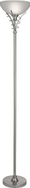 Searchlight EU5222SS Stylová stojací lampa LINEA SATIN, bílé sklo