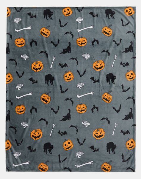 Sinsay - Deka s halloweenským motivem - šedá