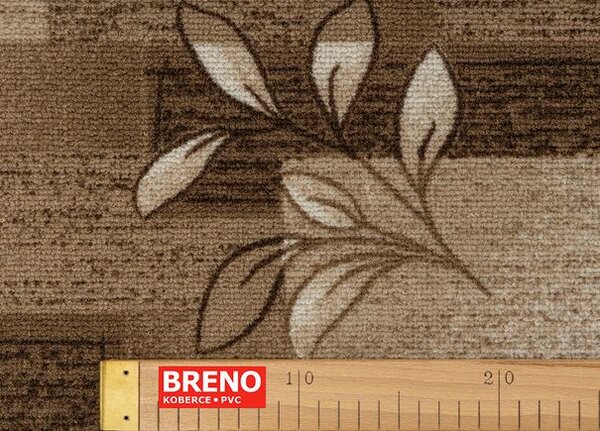 Breno Metrážový koberec AMALIA 43, šíře 400 cm, Béžová/Hnědá