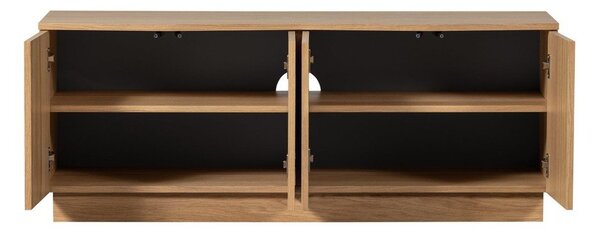 TV stolek z dubového dřeva v přírodní barvě 133x52x45 cm Zuma – WOOOD