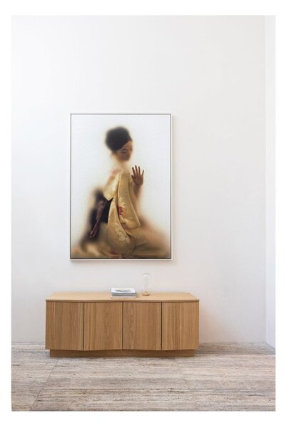 TV stolek z dubového dřeva v přírodní barvě 133x52x45 cm Zuma – WOOOD