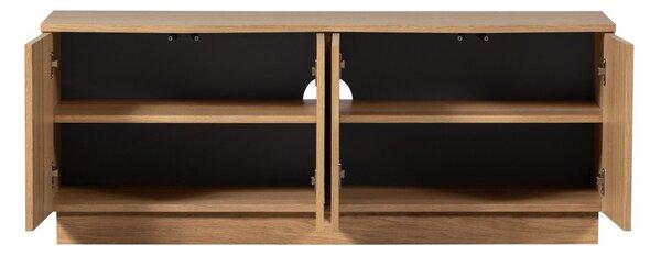TV stolek z dubového dřeva v přírodní barvě 133x52x45 cm Zuma – WOOOD