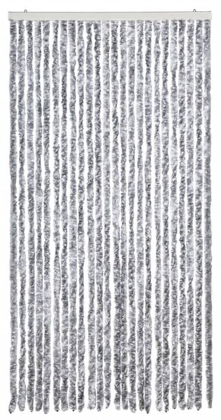 Závěs proti hmyzu bílý a šedý 100 x 230 cm žinylka
