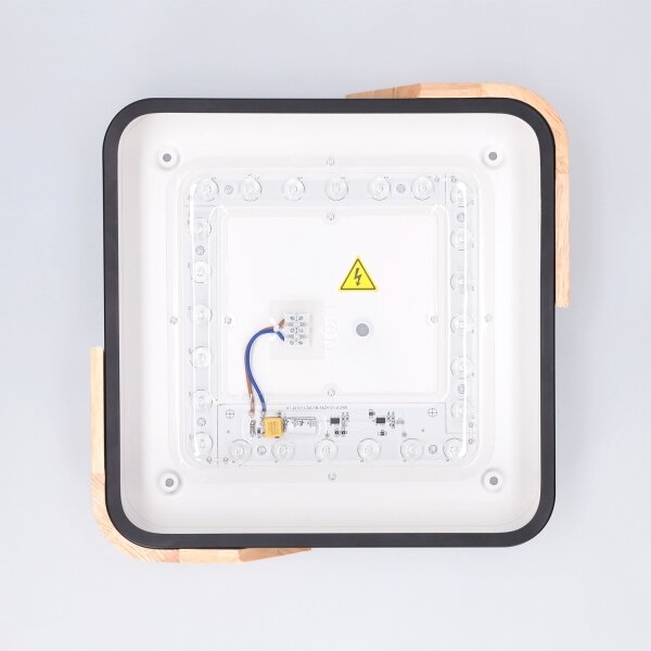 Brilagi - LED Stropní svítidlo PILANA LED/24W/230V dub/černá 32x32 cm