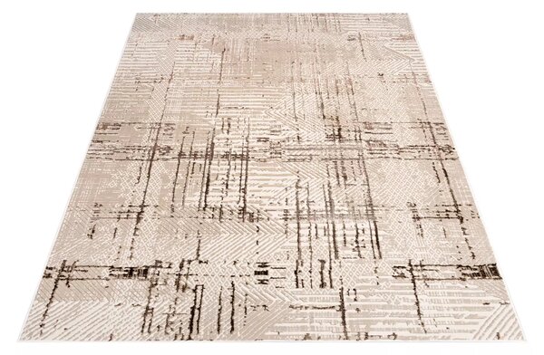 Makro Abra Moderní kusový koberec PARMA UE68A zelený krémový béžový Rozměr: 80x150 cm