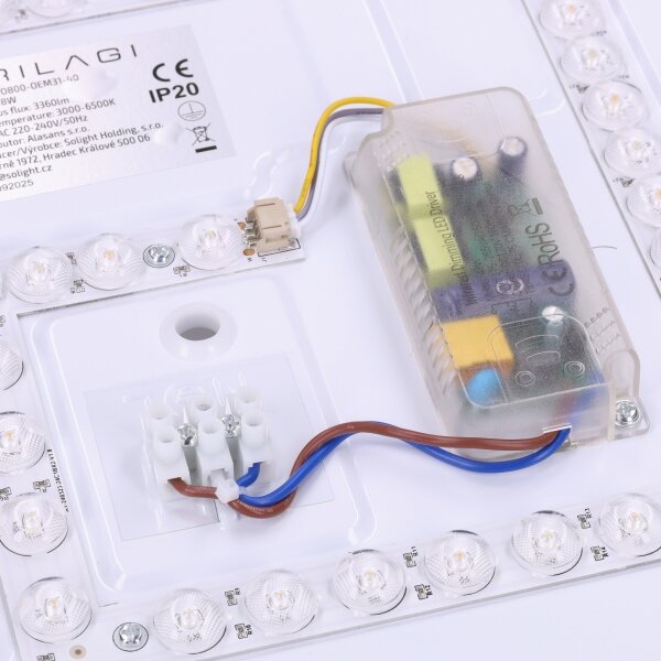 Brilagi -LED Stmív. svítidlo MATTEO LED/48W/230V 3000-6500K pr. 41 cm červená+DO