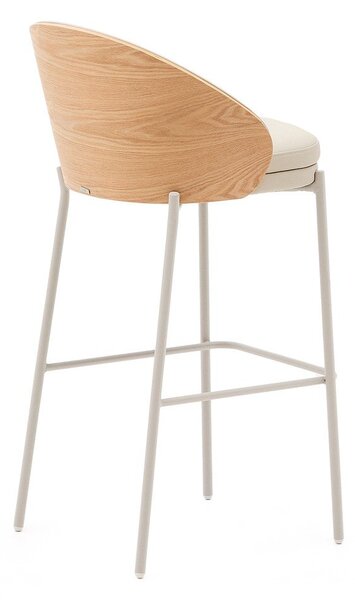 Béžová/v přírodní barvě barová židle (výška sedáku 77 cm) Eamy – Kave Home
