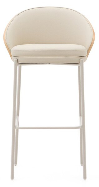 Béžová/v přírodní barvě barová židle (výška sedáku 77 cm) Eamy – Kave Home