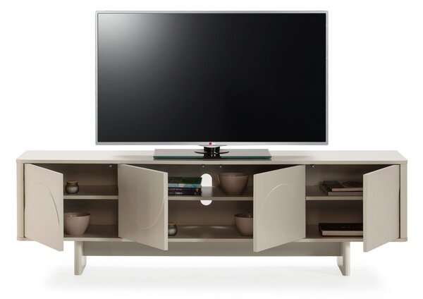 Krémový TV stolek 180x55x40 cm Solei – MOME