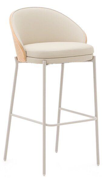 Béžová/v přírodní barvě barová židle (výška sedáku 77 cm) Eamy – Kave Home