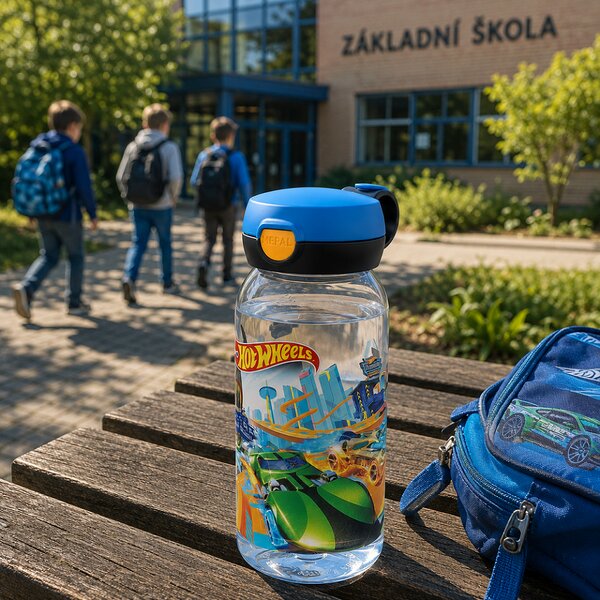 Dětská láhev Campus, 600ml, Mepal, Hot Wheels