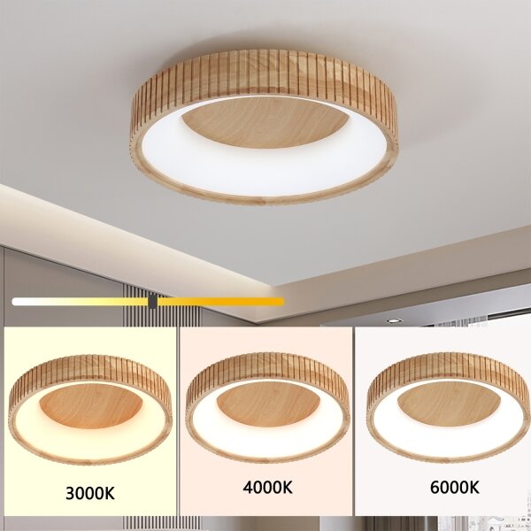Brilagi - LED Stropní svítidlo FALCON WOOD MODERN LED/30W/230V pr. 45 cm dřevo