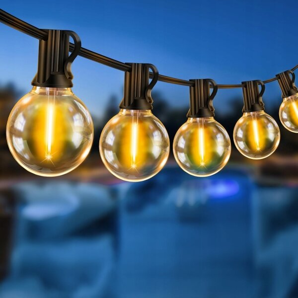 LED Venkovní dekorační řetěz 25xE12/1W/230V 17,5 m IP65 černá