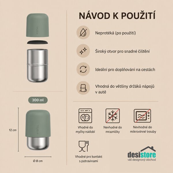Cestovní termohrnek Ellipse, 300ml, Mepal, modrý