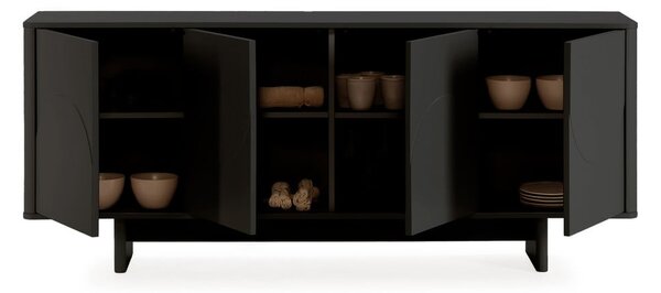 Černá komoda 180x75x40 cm Solei – MOME